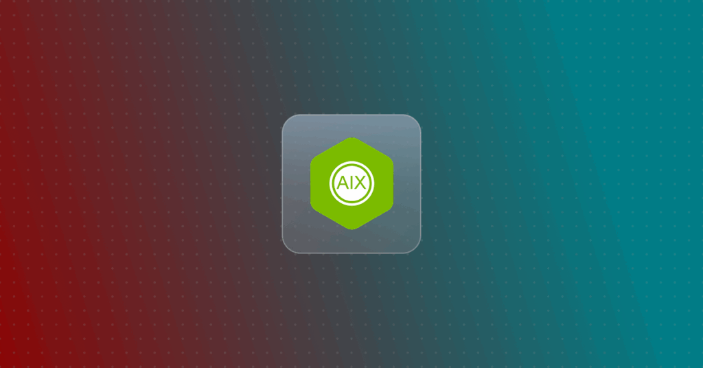 AIX logo on a colorful background