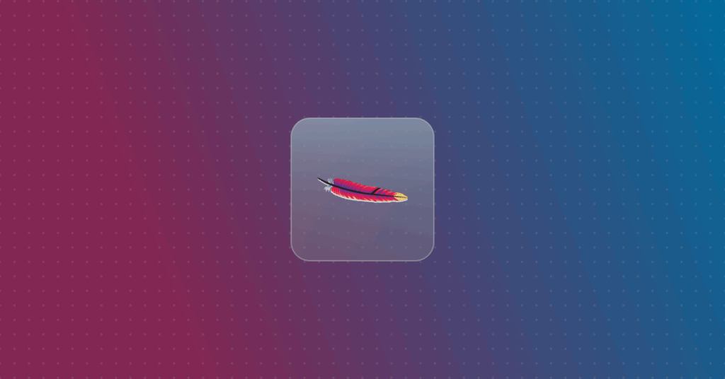Apache logo on a colorful background