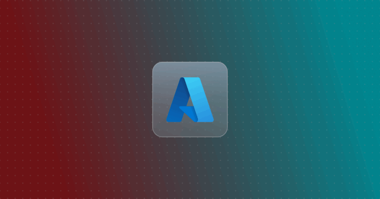 Azure logo on a colorful background