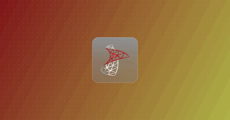 MSSQL logo on a colorful background