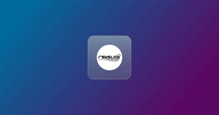 rsyslog logo on colorful background