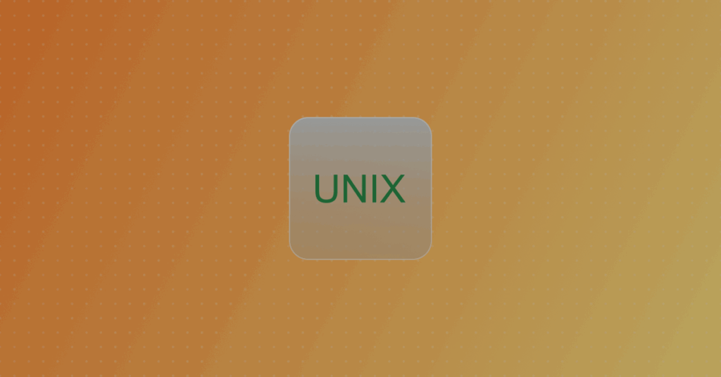 UNIX logo on a colorful background