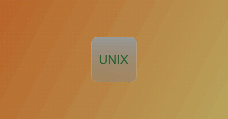 UNIX logo on a colorful background