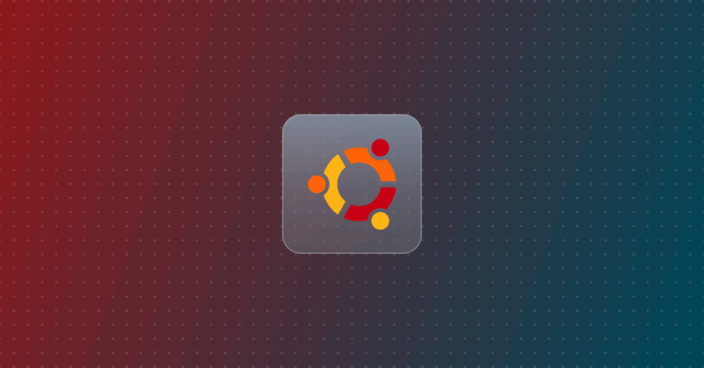 Ubuntu logo on a colorful background