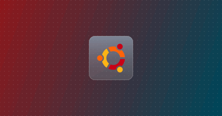 Ubuntu logo on a colorful background