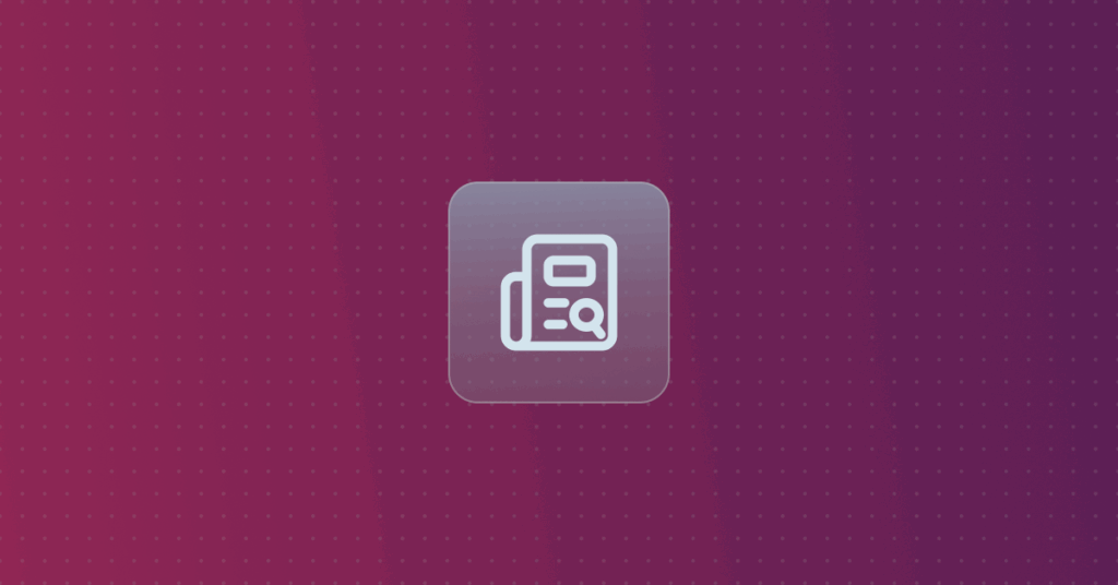 Audit log icon on a colorful background