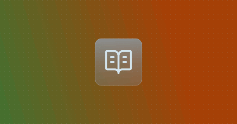Book icon on a colorful background