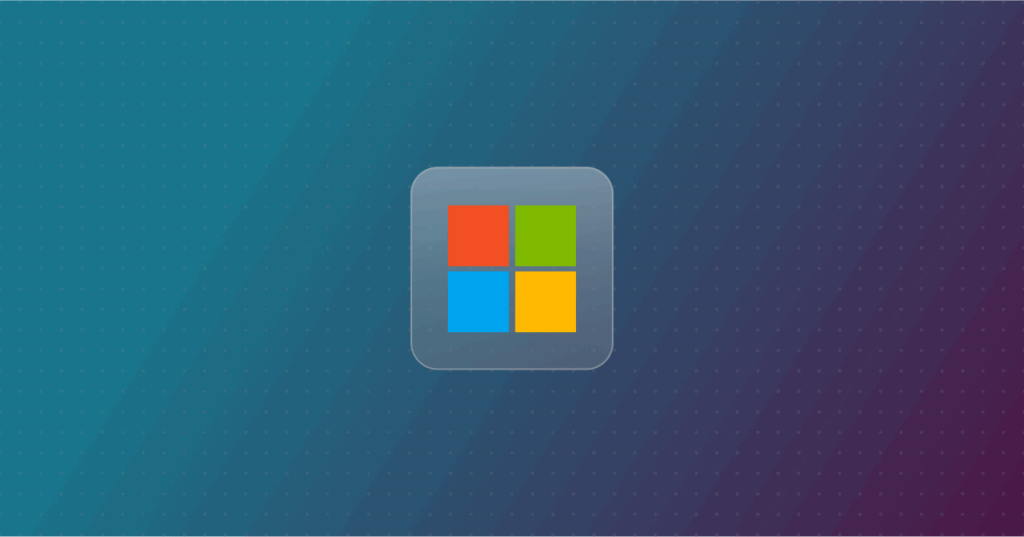 windows logo on a colorful background