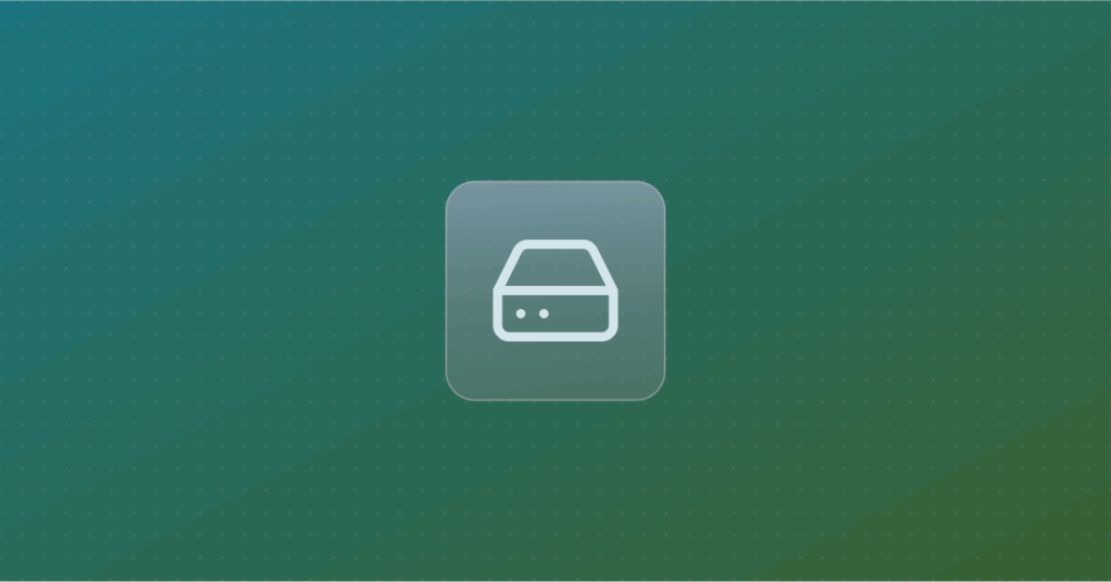 Hard Drive icon on a colorful background