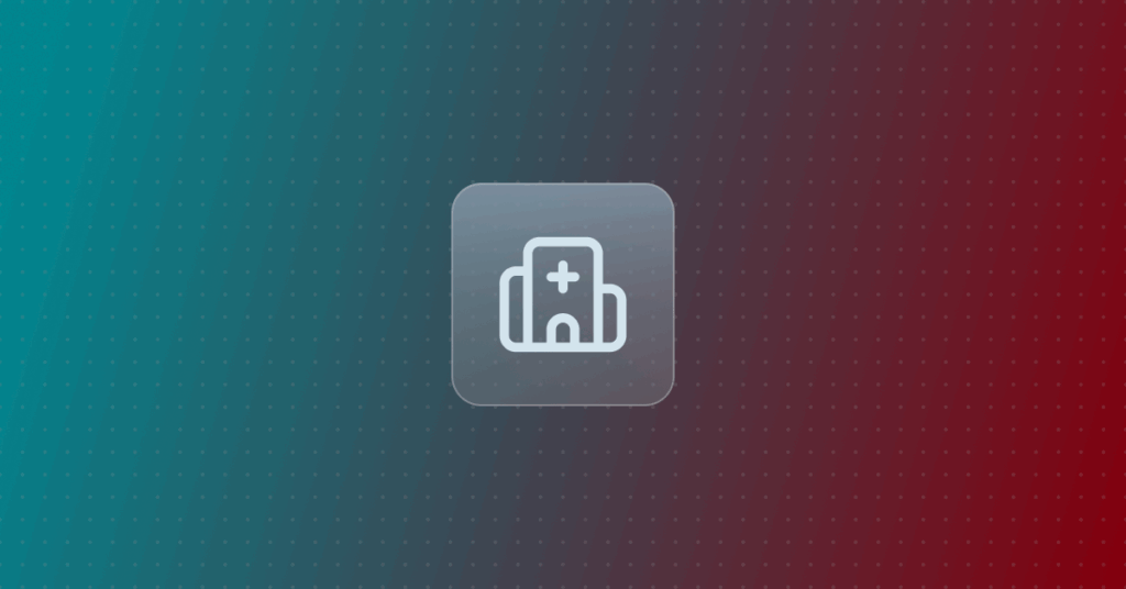 Hospital Icon on a colorful background