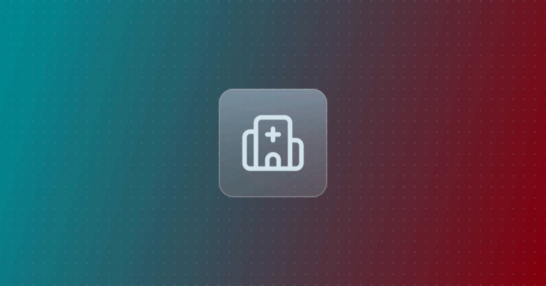 Hospital Icon on a colorful background