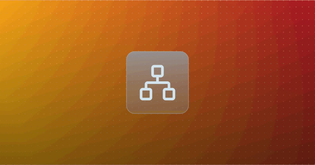 Network icon on a colorful background