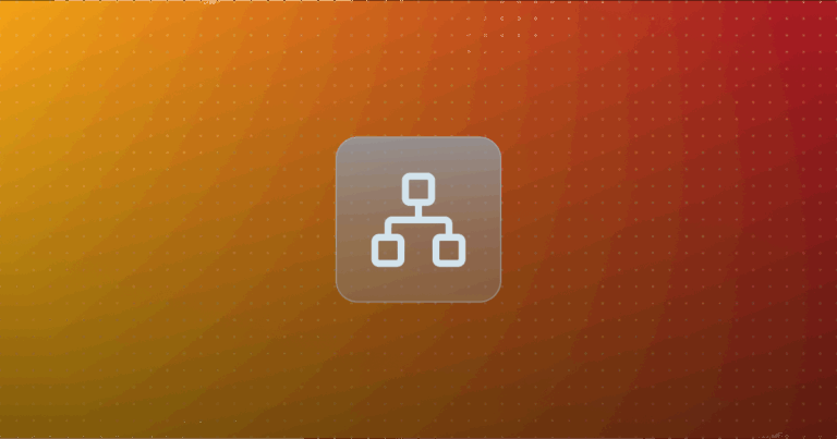 Network icon on a colorful background