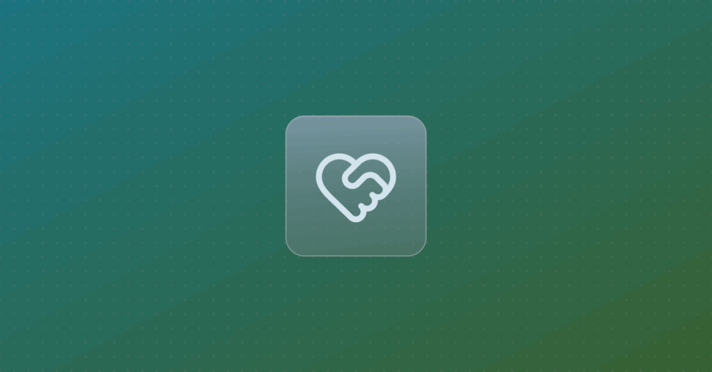 Handshake icon on a colorful background