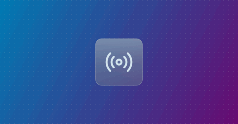 Ping icon on a colorful background