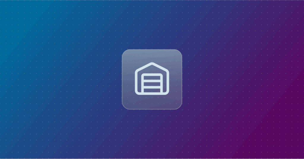 Storage icon on a colorful background