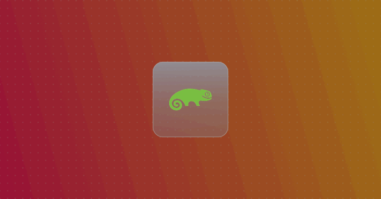 SuSE logo on a colorful background