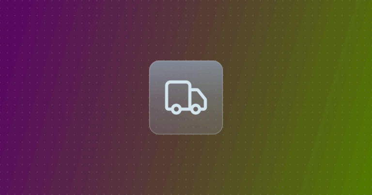 Truck icon on a colorful background