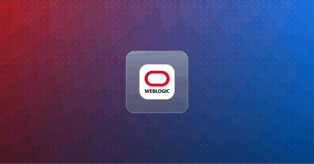 Weblogic logo on a colorful background