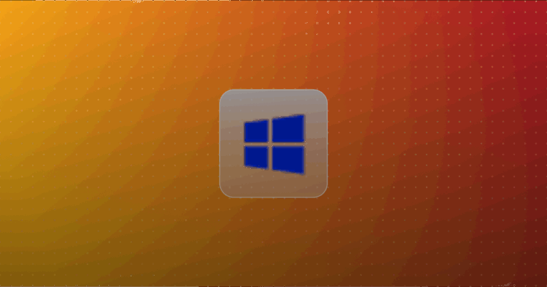 Windows logo on a colorful background
