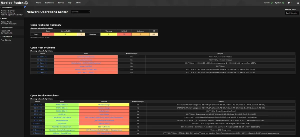 Fusion Network Ops Dashboard
